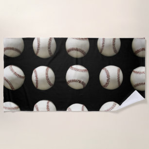 Baseball Pattern Beach Towel