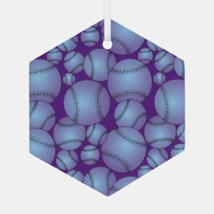 Baseball Pattern Ceramic Ornament