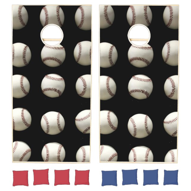 Baseball Pattern Cornhole Set (Set)