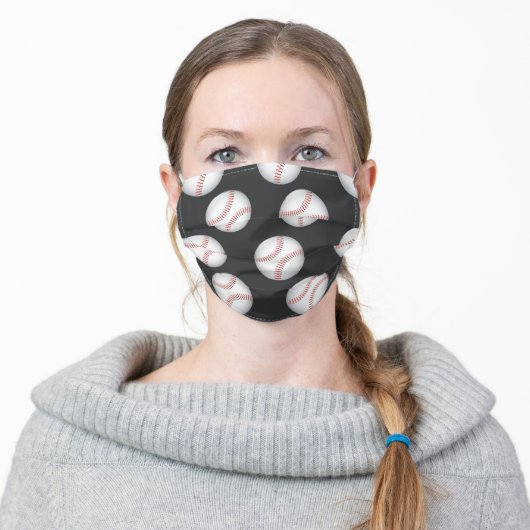 Baseball Pattern Face Mask (Worn)