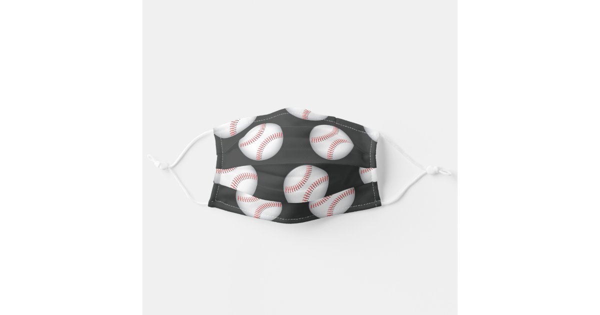 Baseball Pattern Face Mask | Zazzle