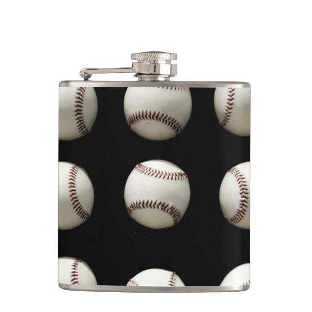 Baseball Pattern Flask (Front)