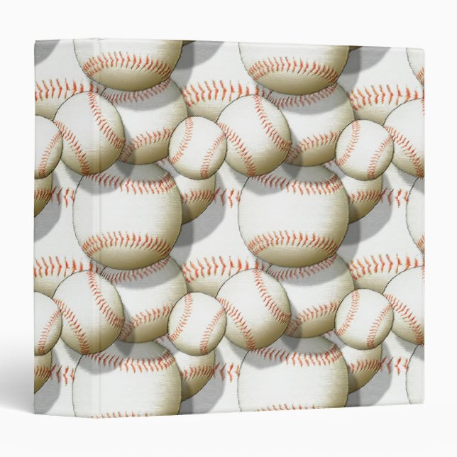 Baseball Pattern Notebook Binder (Front/Spine)