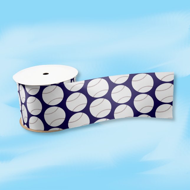 Baseball Pattern | Pick Your Team Color Ribbon (This baseball pattern ribbon design  allows you to choose your favorite color . 
)