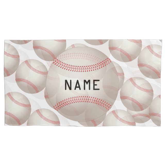 Baseball Pattern Pillowcases (Front-Left)