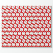 Baseball Pattern Wrapping Paper (Flat)