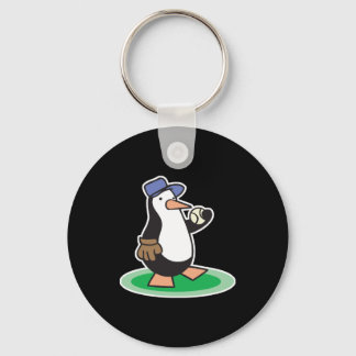 baseball penguin keychain