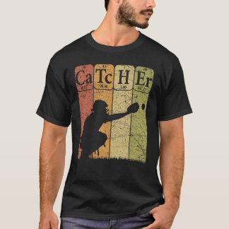 Baseball Periodic Table Elements Nerd Baseball Cat T-Shirt