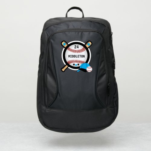 Baseball _ Personalize _ Blue Port Authority Backpack