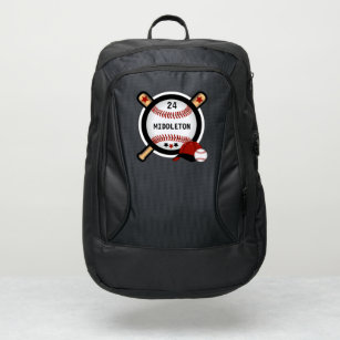 Baseball - Personalize - Dark Red  Port Authority® Backpack