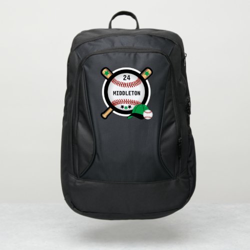 Baseball _ Personalize _ Green Port Authority Backpack