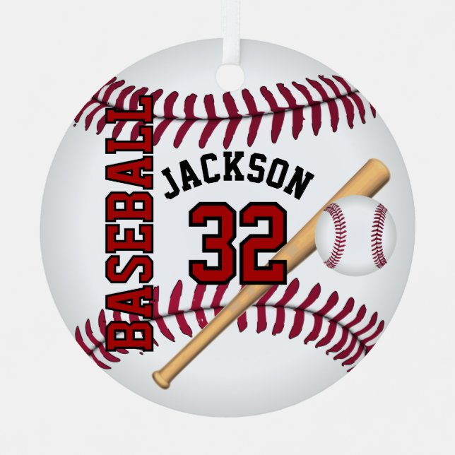 ⚾ Baseball - Personalize Metal Ornament (Front)