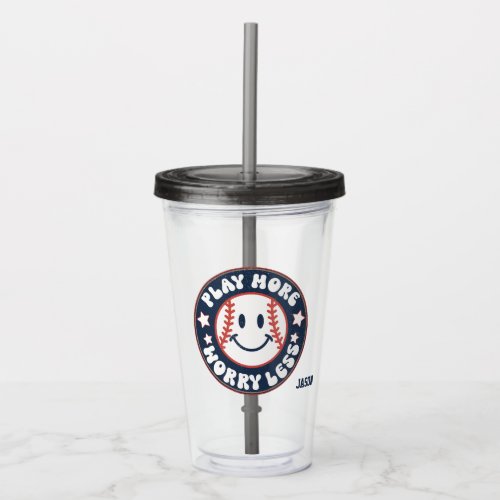 Baseball Personalized Acrylic Tumbler