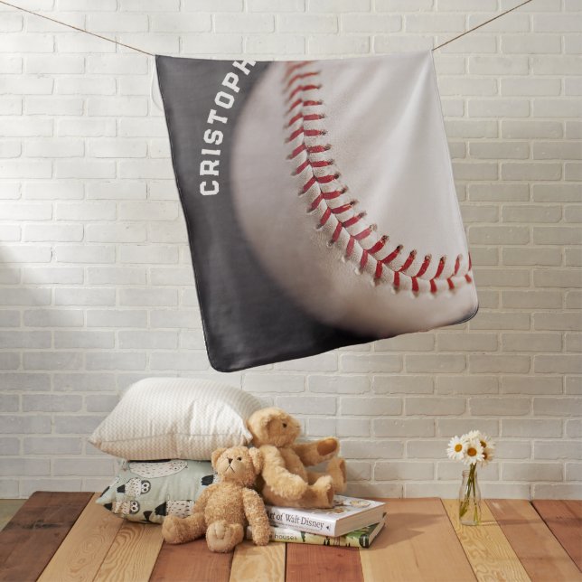 Baseball Personalized Baby Blanket (In Situ)