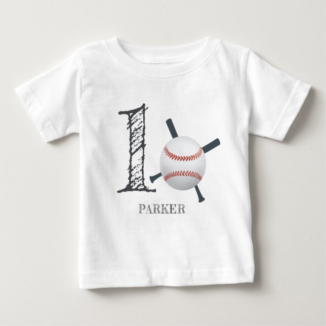 Baseball Personalized Baby T-Shirt (Front)