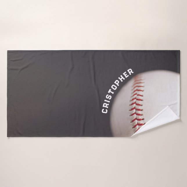 Baseball Personalized Bath Towel (Bath Towel)