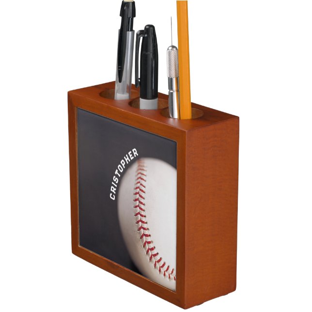 Baseball Personalized Desk Organizer (In Situ)