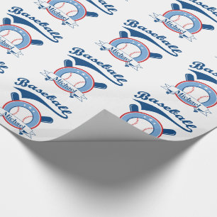 Baseball Personalized Gift Wrapping Paper