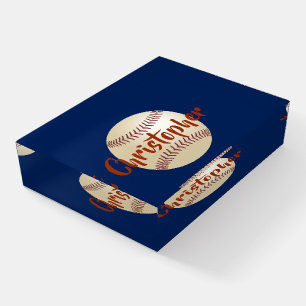 Baseball Personalized Glass Paperweight
