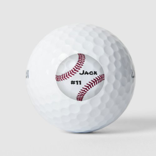 Baseball Personalized Golf Balls