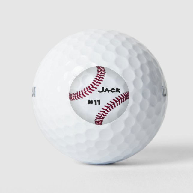 Baseball Personalized Golf Balls (Front)