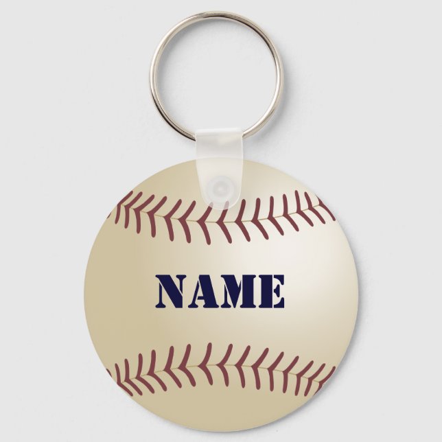 Baseball Personalized Keychain (Front)