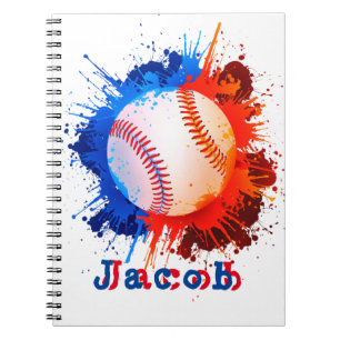 Baseball personalized kid's notebook
