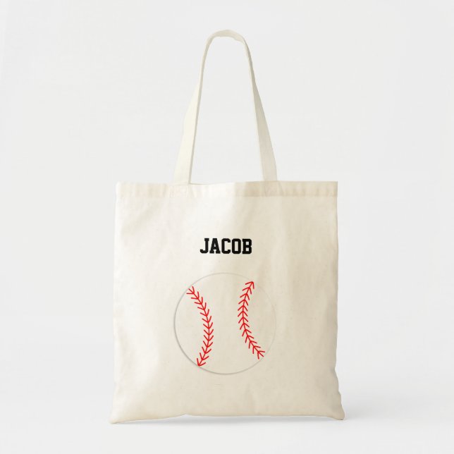 Baseball Personalized Kids Tote Bag (Front)