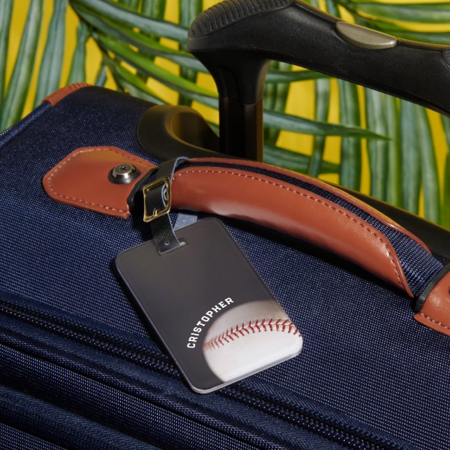 Baseball Personalized Luggage Tag (Front Insitu 1)