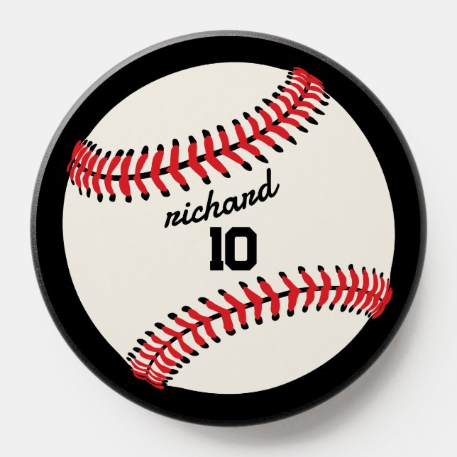 Baseball Personalized Name and Number Gift PopSocket (Popsocket)
