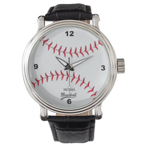 Baseball  Personalized Name Watch