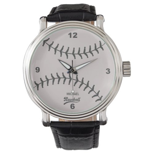 Baseball  Personalized Name Watch