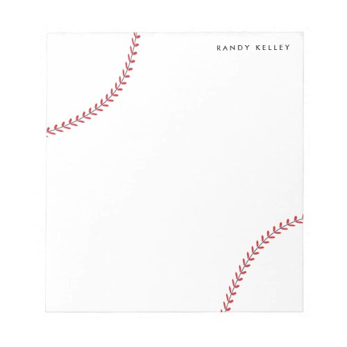 Baseball Personalized Notepad