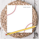 Baseball Personalized Notepad<br><div class="desc">This great notepad features baseball stitching in the corners. Use the template to add personalization to the top of the notepad.</div>