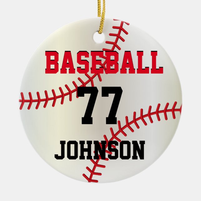 Baseball Personalized Ornament (Front)
