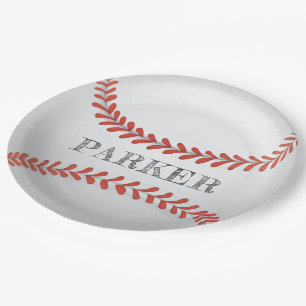 Baseball Personalized Paper Plates