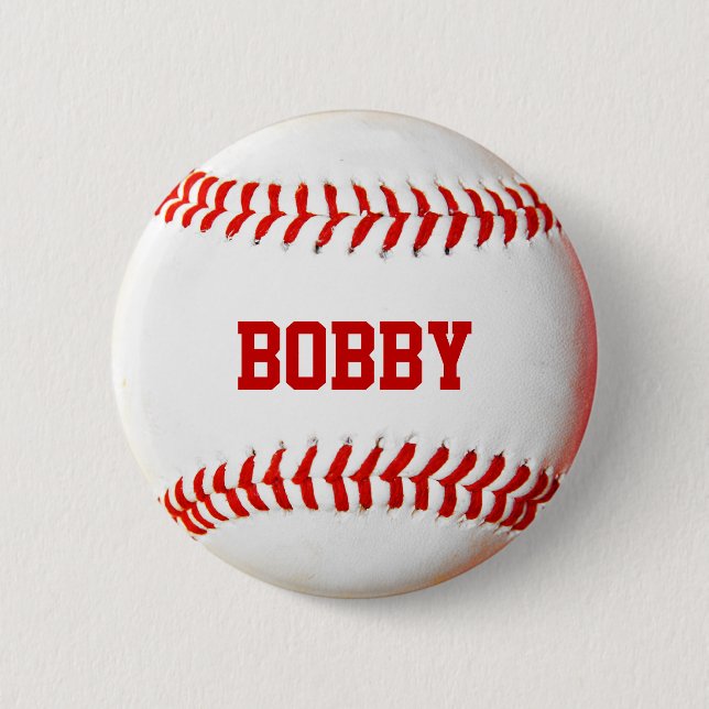 Baseball Personalized Pinback Button (Front)