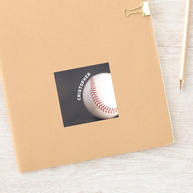 Baseball Personalized Sticker (Notebook)