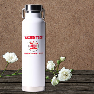 Baseball Personalized Water Bottle
