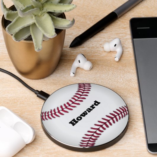 Baseball Personalized Wireless Charger (Desk 2)