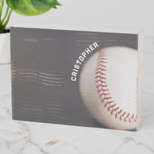 Baseball Personalized Wooden Box Sign