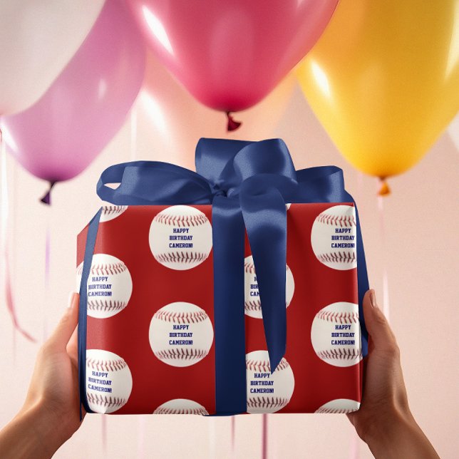Baseball Personalized  Wrapping Paper (Creator Uploaded)