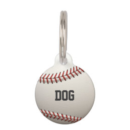 Baseball Pet Name Tag