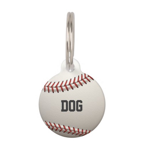 Baseball Pet Name Tag