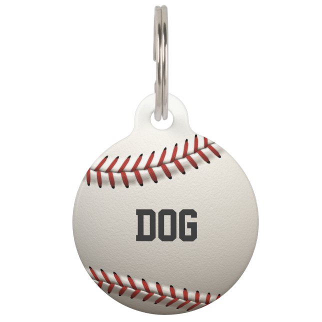 Baseball Pet Name Tag (Front)