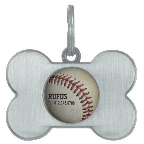 Baseball Pet Tag