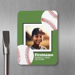 Baseball Photo Add Your Name - Can Edit Color Magnet<br><div class="desc">A modern and trendy design for any sports director or middle school coaches. It can also be used for any sports athlete.</div>