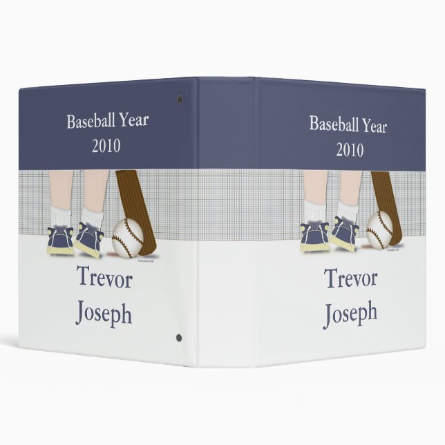 Baseball Photo Book Personalized 3 Ring Binder (Background)