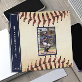 Red, White and Black Personalized Baseball Binder