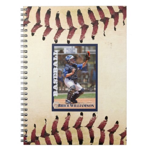 Baseball Photo Card Collector Style Notebook